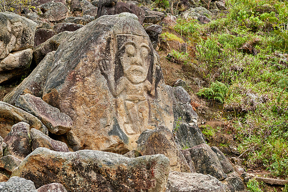 La Chaquira, stone carved figure