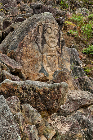 La Chaquira, stone carved figure