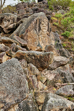 La Chaquira, stone carved figure