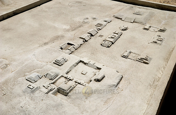 model of Pyramids of  Monte Alban