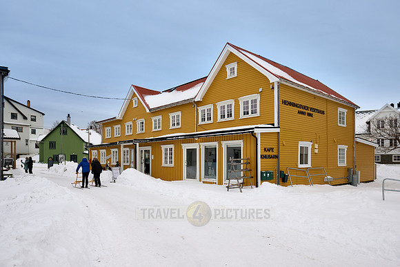 colorful wooden buildings of Henningsvær, Lofoten