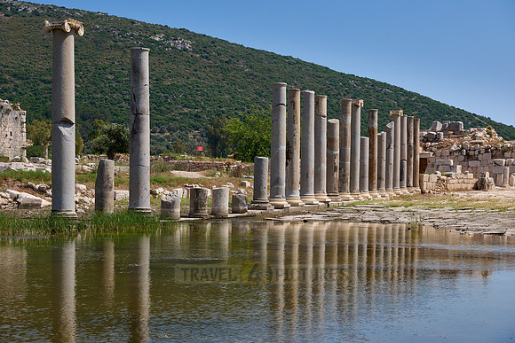 collonnaded harbor street of Patara
