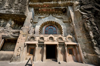 Ajanta caves, facade of cave 9