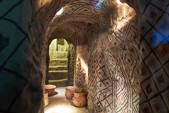 replica of tomb from pre-columbian village Tierradentro