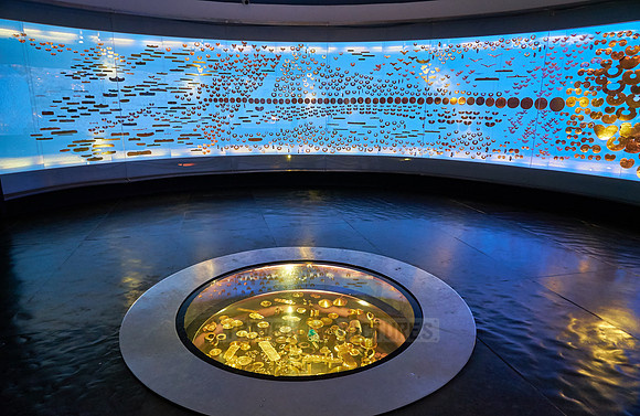Sala de la Ofrenda in Gold Museum or Museo del Oro, Bogota, Colombia, South America