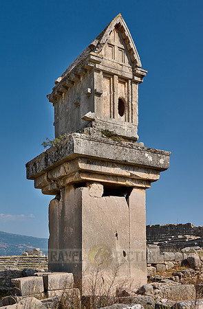 Sarcophagus in ruins of ancient city Xanthos