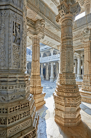 stone carved columns