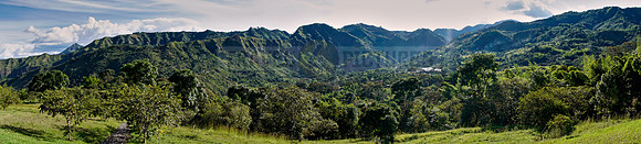 landscape of Andes mountains in Tierradentro
