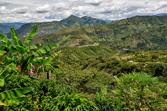 landscape of Andes mountains in Tierradentro