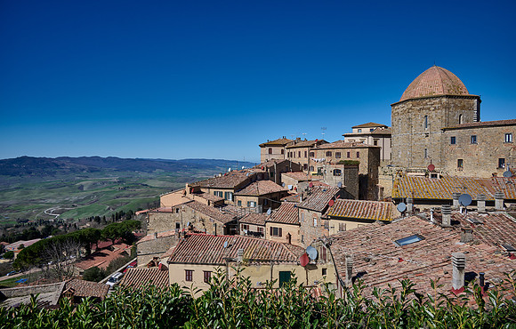 view from Volterra into valley, Tuscany