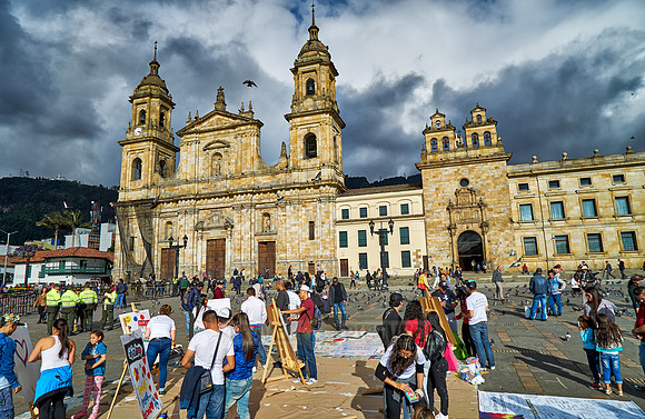 Kathedrale und Plaza de Bolivar  |Cathedral and Plaza de Bolivar|