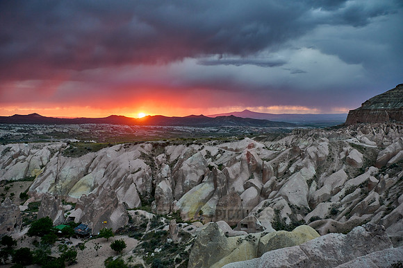 sunset over Red Valley, Goreme