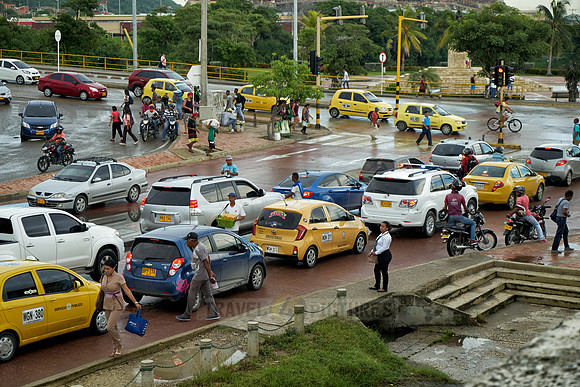 traffic jam in Cartagena