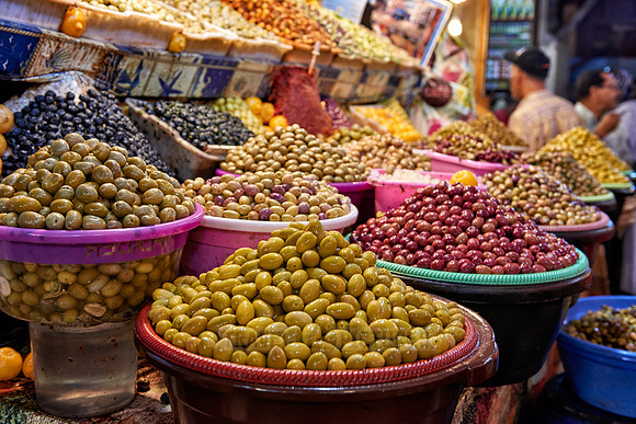 olives on food market