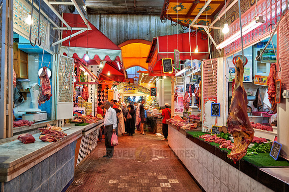 butchery on food market of  Meknes