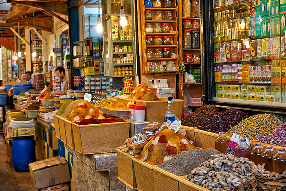 spices on food market of  Meknes