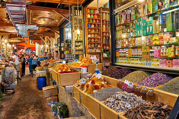 spices on food market of  Meknes