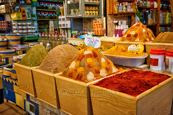 spices on food market of  Meknes
