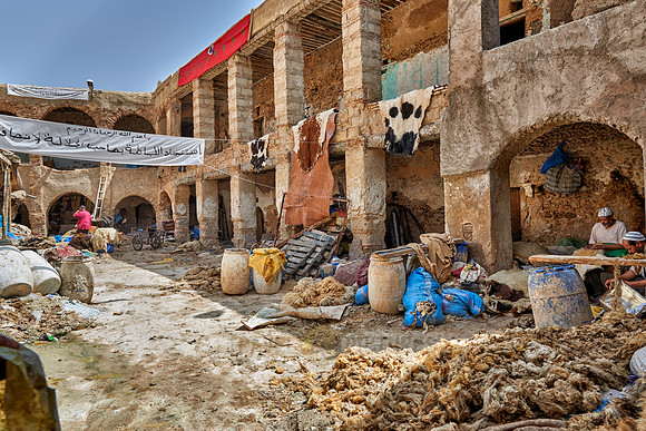 morbid leather tannery in Old Fez