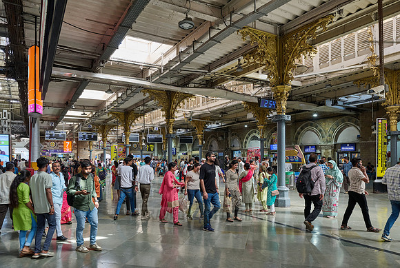 interior shot of Chhatrapati Shivaji Terminus (Victoria Terminus)