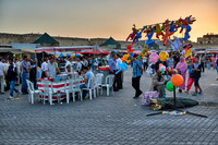 people on Lahdim Square at sunset