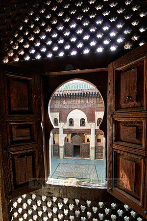 inner courtyard of Bou Inania Madrasa