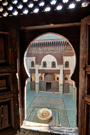 inner courtyard of Bou Inania Madrasa