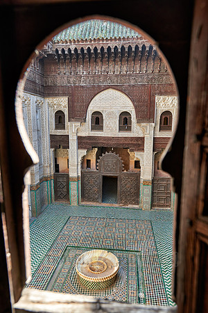 inner courtyard of Bou Inania Madrasa