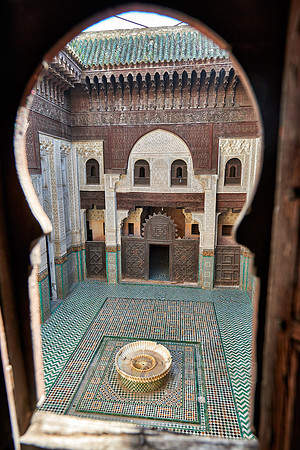 inner courtyard of Bou Inania Madrasa