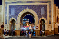 night shot of Bab Boujloud