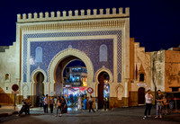 night shot of Bab Boujloud