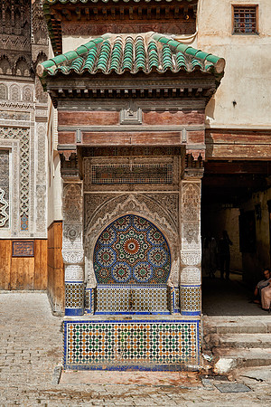 decorated founatin in medina