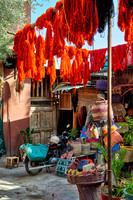 brightly coloured wool in the dyers souk