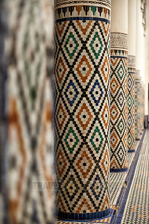 columns in Museum de Marrakech