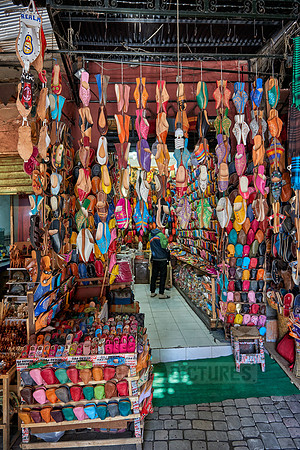 shoes on Berber market in Marrakesh