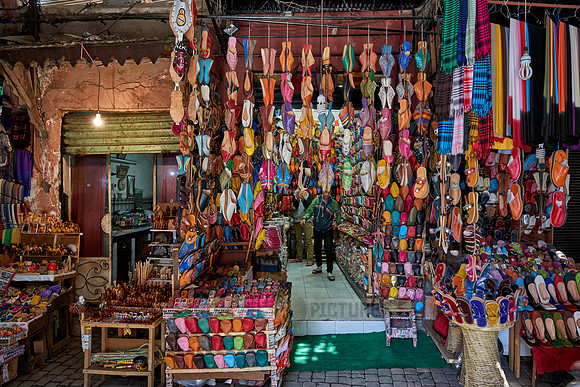 shoes on Berber market in Marrakesh