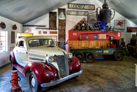 rusty classic car as decoration in Canyon Road House