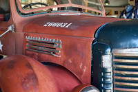 rusty classic car as decoration in Canyon Road House