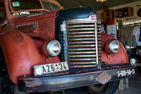 rusty classic car as decoration in Canyon Road House