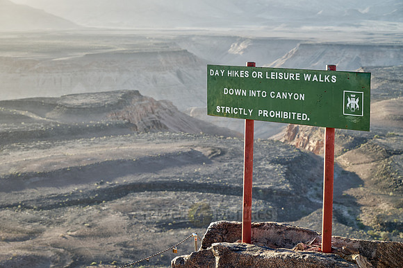 sign at Fish River Canyon