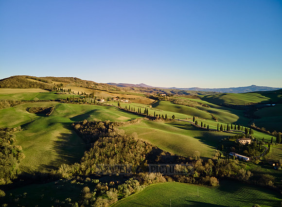 drone shot of landscape  Orcia valley