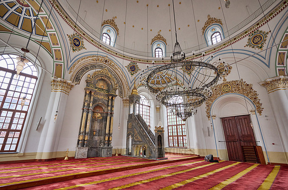 interior shot of Azizia Mosque, Konya