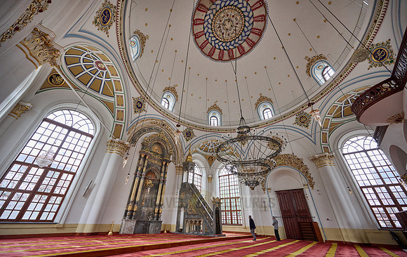 interior shot of Azizia Mosque, Konya