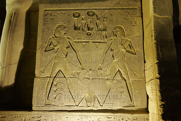 illuminated relief on socket of Ramesses-Statue
