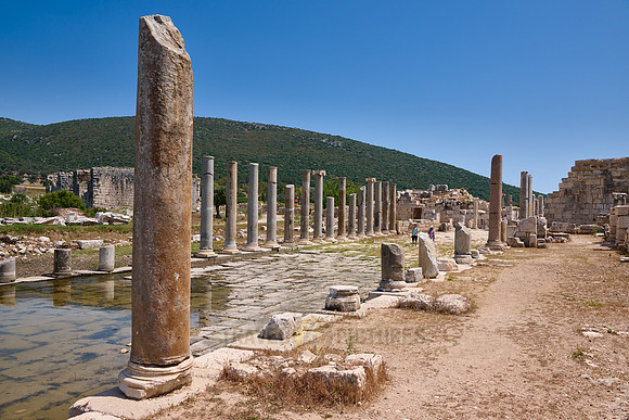 collonnaded harbor street of Patara