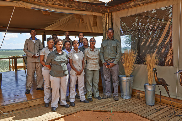 warm welcome at Polentswa Tented Camp