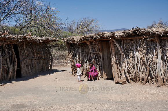 huts in village of Datoga tribe