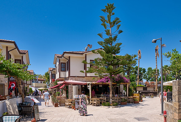 new refurbished Old town of Side