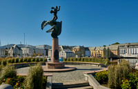 Monument of the people going to England during 2nd World War