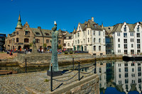 old harbor with historical Art Nouveau buildings